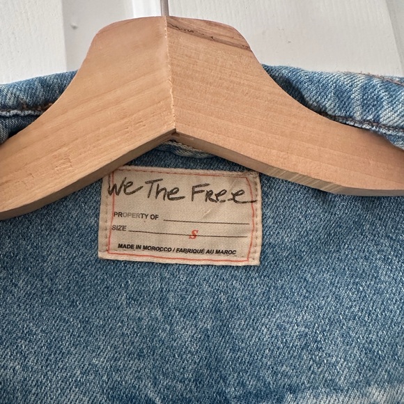 Free People Light Blue Jean Jacket - Picture 2 of 2